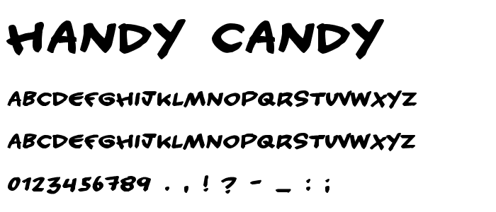 Handy candy font