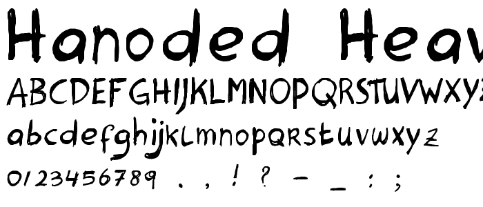 Hanoded Heavy font