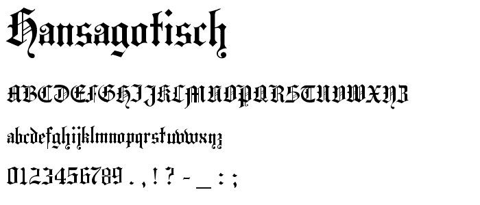 HansaGotisch font