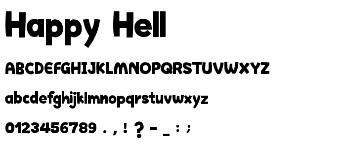 Happy Hell font