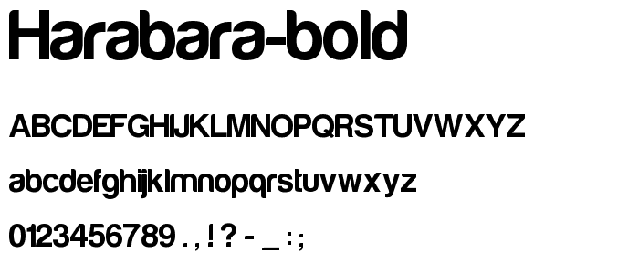 Harabara Bold font