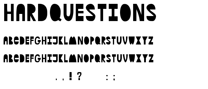 HardQuestions font