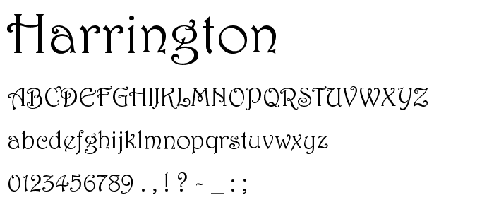 Harrington font