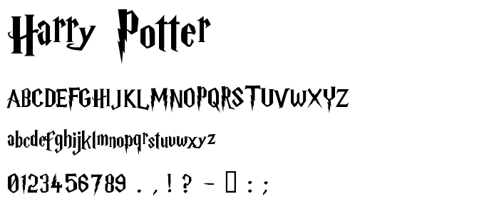 Harry P font