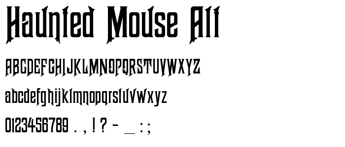 Haunted Mouse Alt font