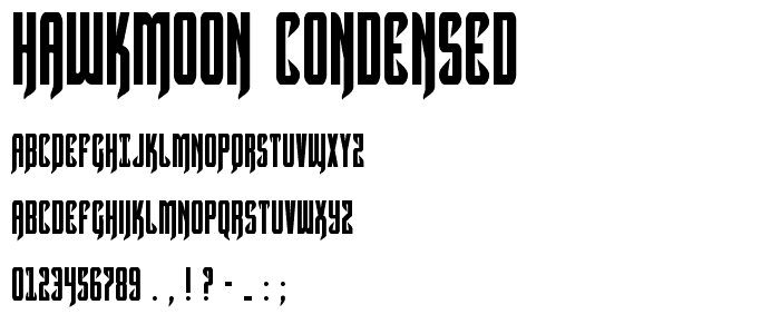 Hawkmoon Condensed font