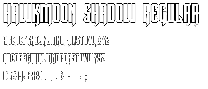 Hawkmoon Shadow Regular font