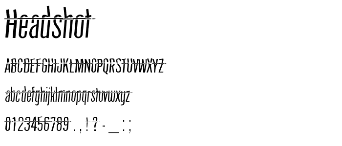 HeadShot font