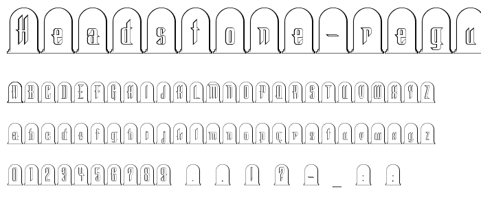 Headstone Regular font