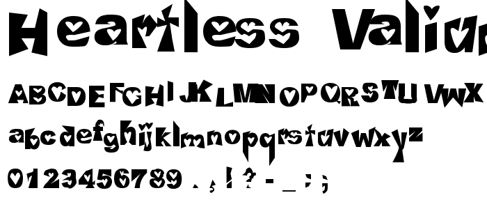 Heartless Valiumwhore font