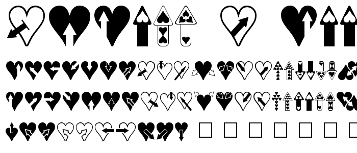 Hearts n Arrows font