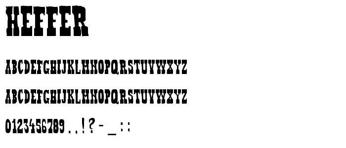 Heffer font