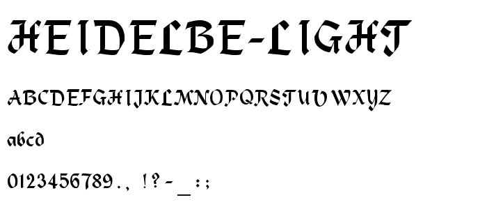 Heidelbe-Light font