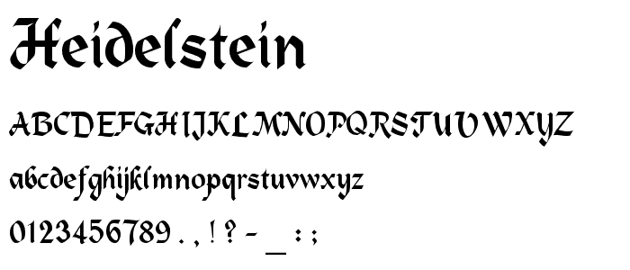 Heidelstein font