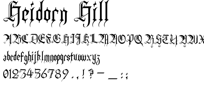 Heidorn Hill font