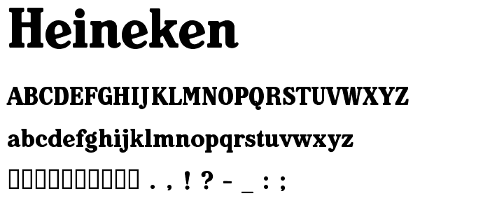 Heineken font