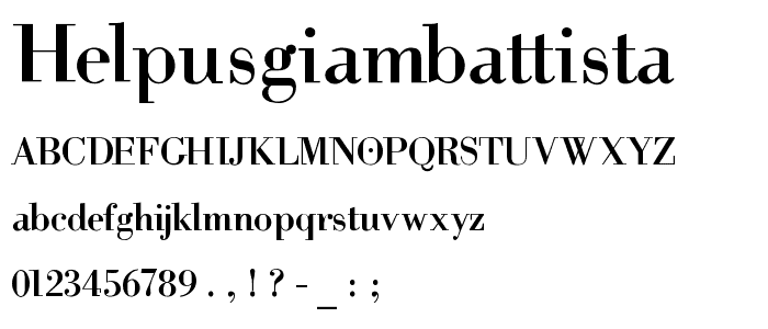 HelpUsGiambattista font