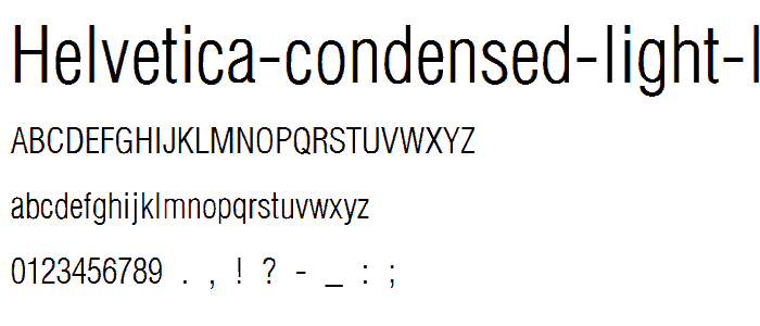 Helvetica-Condensed-Light-Light font