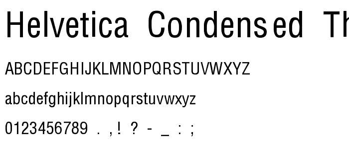 Helvetica-Condensed-Thin font