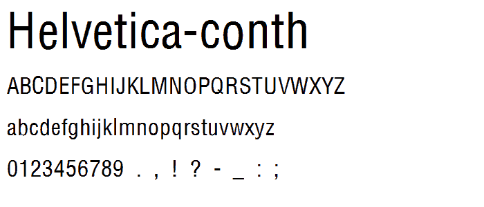 Helvetica-Conth font