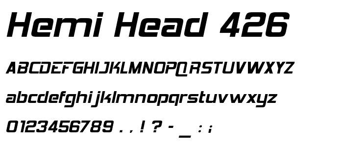 Hemi Head 426 font