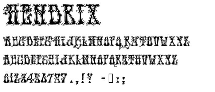 Hendrix font