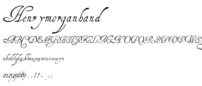 HenryMorganHand font