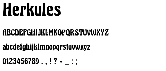 Herkules font