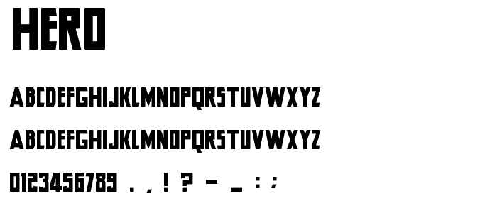 Hero font