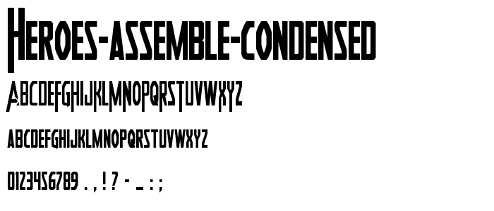 Heroes Assemble Condensed font