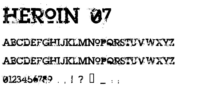 Heroin 07 font