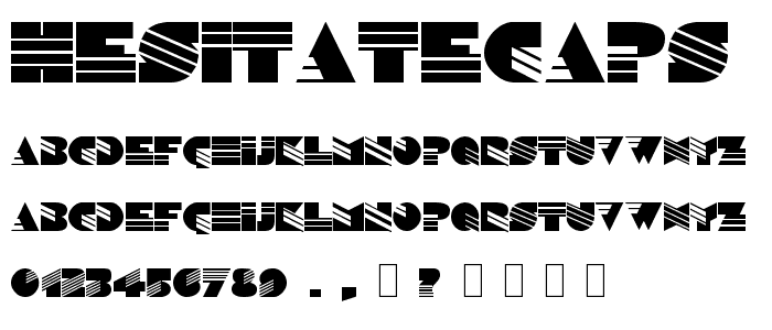 HesitateCaps font