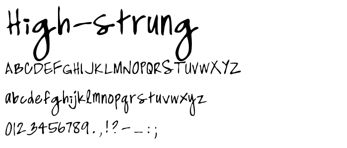 High Strung font