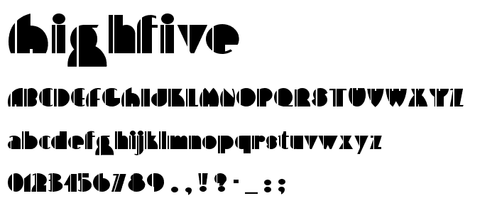 HighFive font