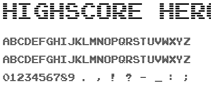 Highscore Hero font