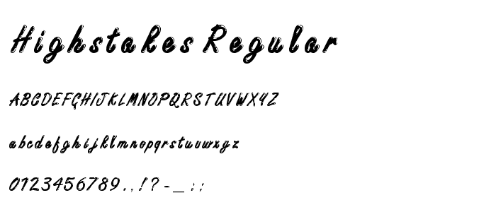 Highstakes Regular font