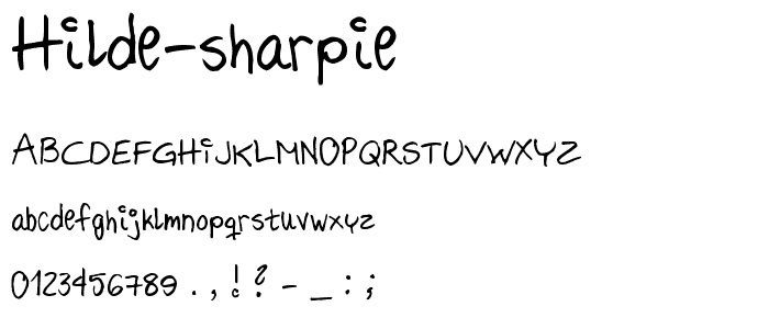 Hilde Sharpie font