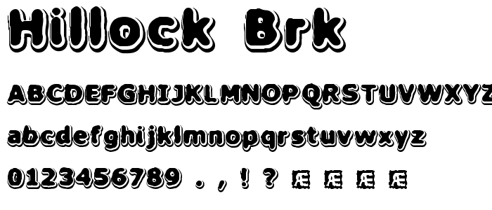 Hillock BRK font