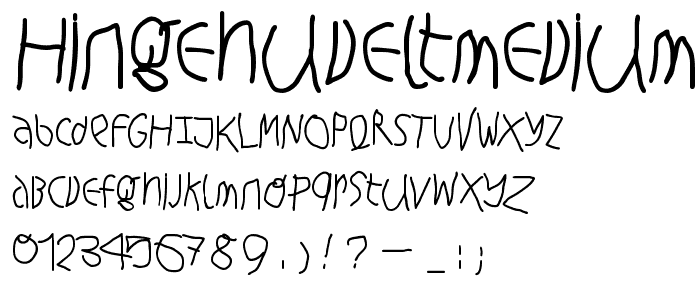 HingehudeltMedium font