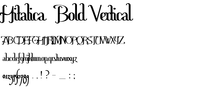 Hitalica  Bold Vertical font