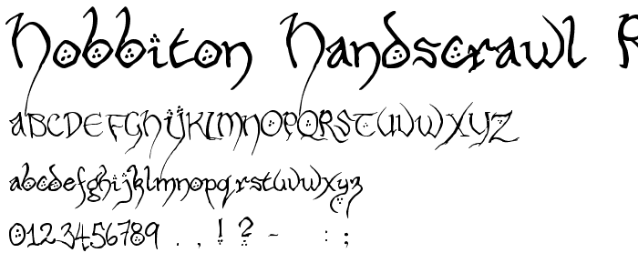 Hobbiton Handscrawl Regular font