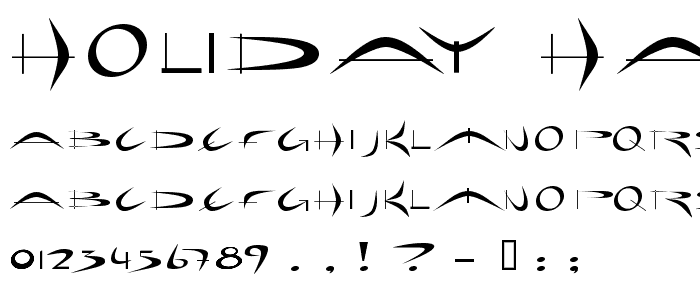 Holiday hardcore font