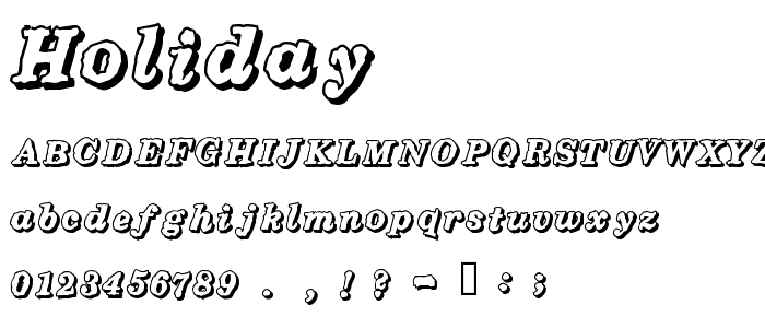 Holiday font