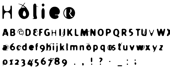 Holier font