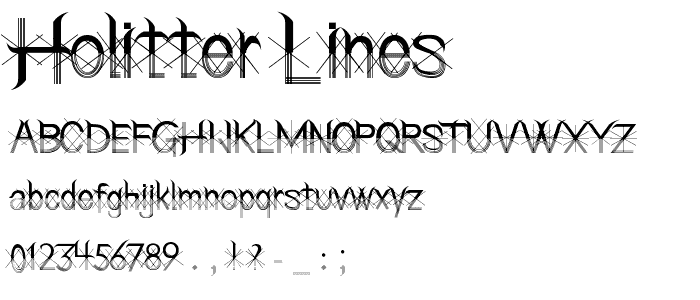 Holitter Lines font