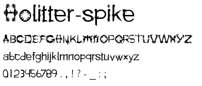 Holitter Spike font