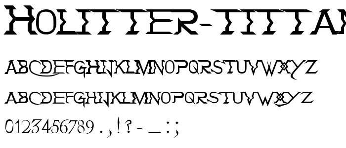 Holitter Tittanium font