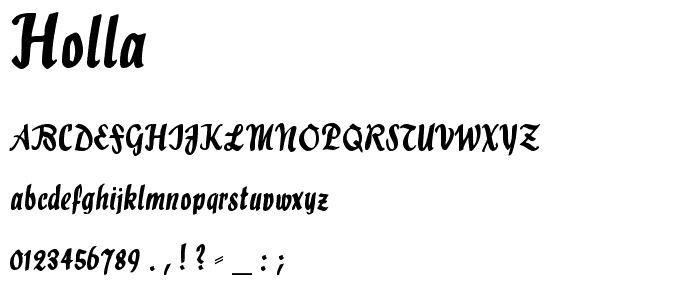 Holla font