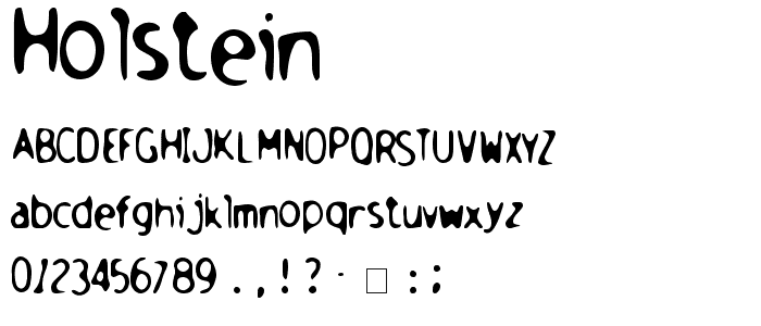 Holstein font