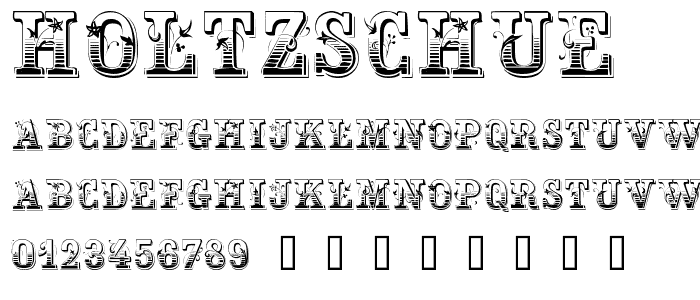 Holtzschue font